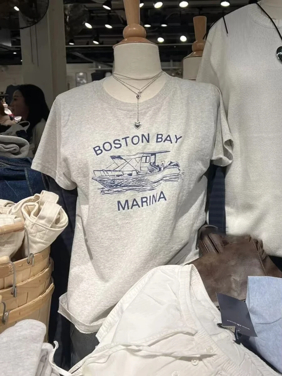 Letter Print Vintage T-Shirt Woman Clothes Casual Round Neck Short Sleeve Tee Tops Summer Vintage Streetwear Cotton Tshirts Top 
Letter Print Vintage T-Shirt Woman Clothes Casual Round Neck Short Sleeve Tee Tops Summer Vintage Streetwear Cotton Tshirts Top