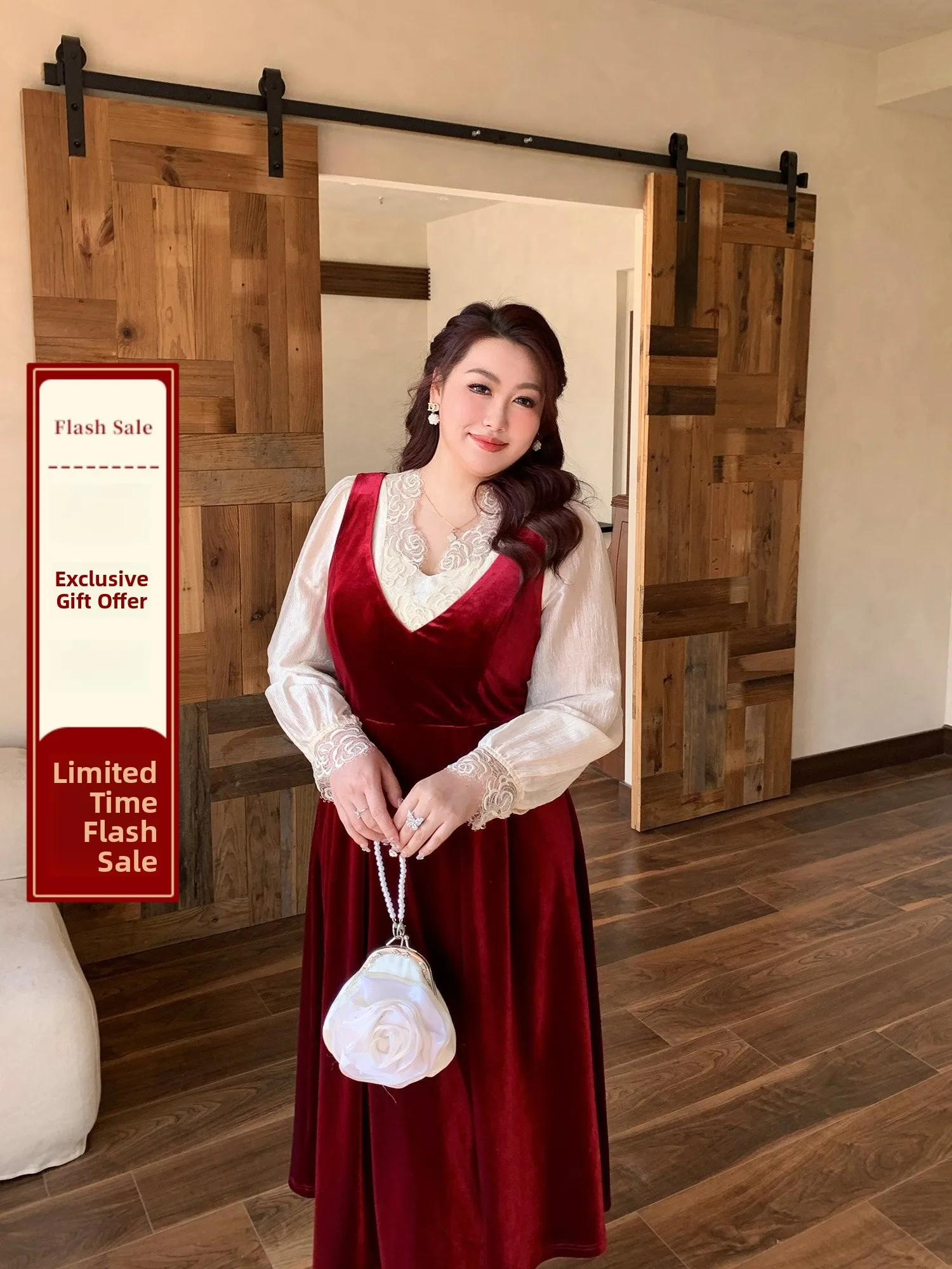 GLEC plus Size Velvet Splice Dr Vintage Sle High Waist Long Sve Mid-Length Princ Gown Ladies Faion Autumn Winter
GLEC plus Size Velvet Splice Dr Vintage Sle High Waist Long Sve Mid-Length Princ Gown Ladies Faion Autumn Winter
