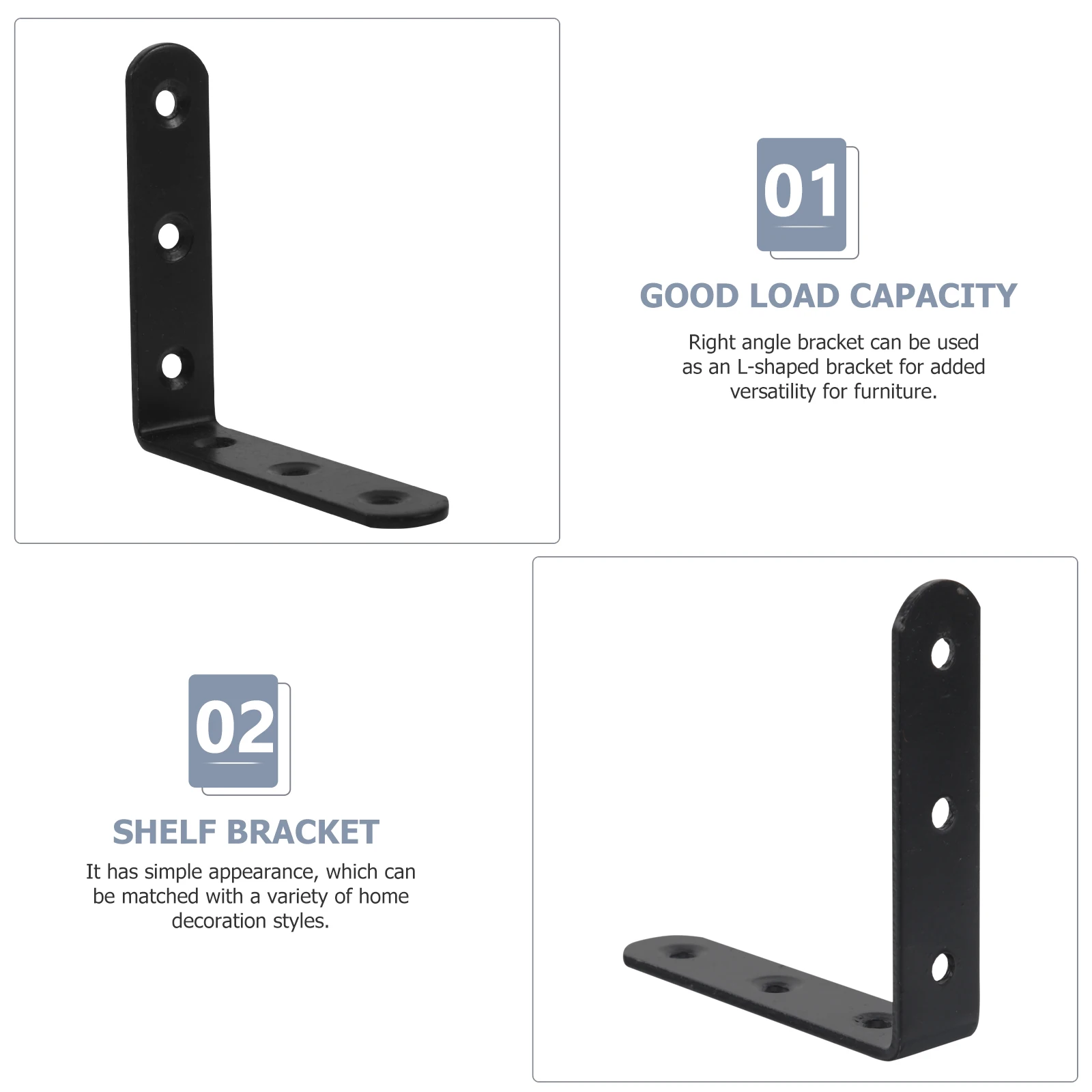 10 Pcs L-shaped Angle Bracket Wall Shelf Brackets Corner Mounted Strip Support Iron for Shelves Heavy Duty
10 Pcs L-shaped Angle Bracket Wall Shelf Brackets Corner Mounted Strip Support Iron for Shelves Heavy Duty