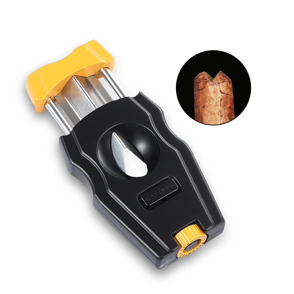GALINER Multifunctional Cigar Cutter V-Cut tainless Steel Sharp Cigar Punch Portable Pocket Smoking Accessories Gift Box
GALINER Multifunctional Cigar Cutter V-Cut tainless Steel Sharp Cigar Punch Portable Pocket Smoking Accessories Gift Box