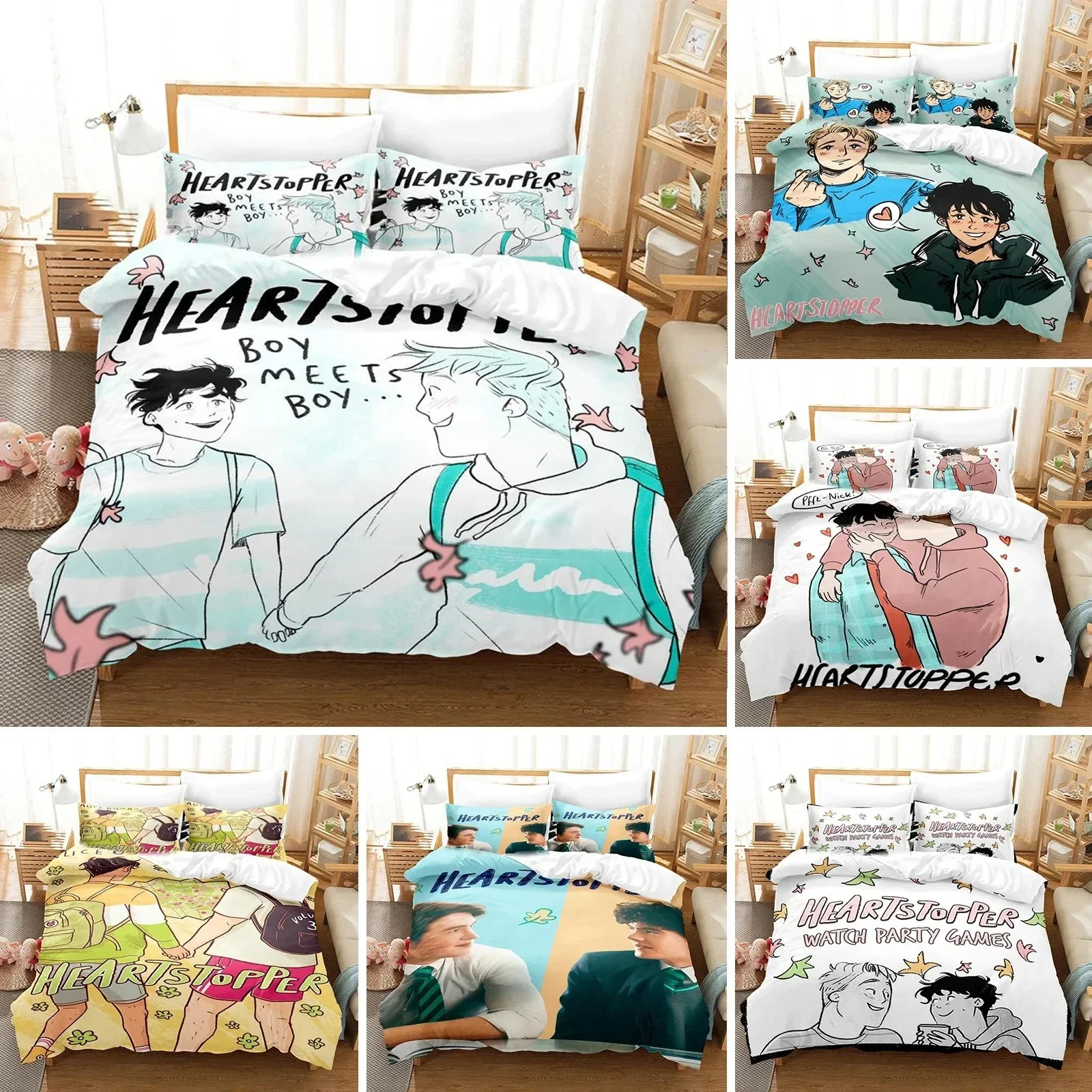 3D Printed Heartstopper Bedding Set Duvet Cover Bedroom Comforter Covers Single Twin King Size Quilt Cover Home Textile
3D Printed Heartstopper Bedding Set Duvet Cover Bedroom Comforter Covers Single Twin King Size Quilt Cover Home Textile