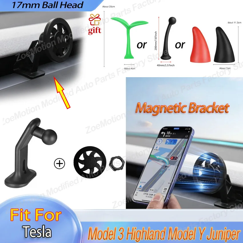 For Tesla Model 3 Highland Model Y Juniper 2025 17mm Ball Head Magnetic Adjustable Phone Base Holder Auto Parts Sticker Trim
For Tesla Model 3 Highland Model Y Juniper 2025 17mm Ball Head Magnetic Adjustable Phone Base Holder Auto Parts Sticker Trim