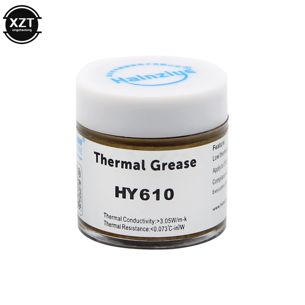 HY610-CN20 20g CPU Processor Cooler Cooling Fan Thermal Grease Compound Golden Heatsink Conductive Plaster Paste 3.05W
HY610-CN20 20g CPU Processor Cooler Cooling Fan Thermal Grease Compound Golden Heatsink Conductive Plaster Paste 3.05W