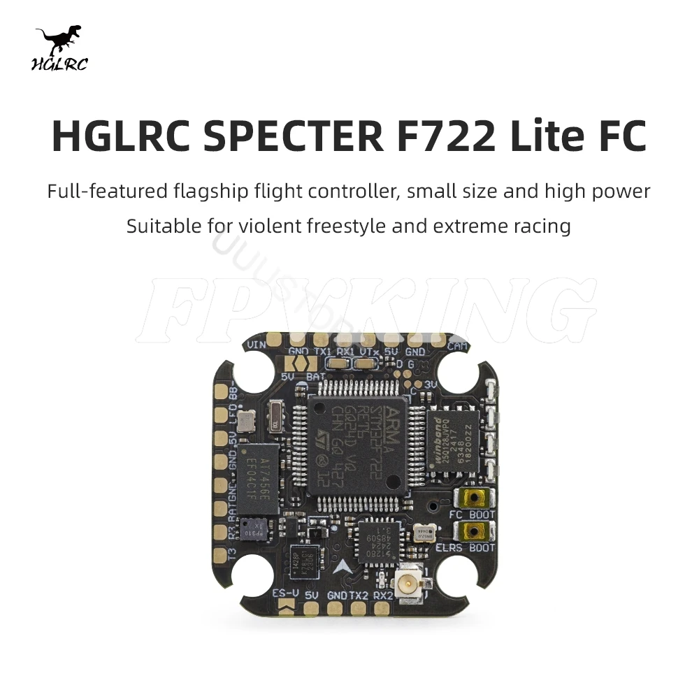 HGLRC SPECTER F722 Lite FC: Интегрированный гироскоп ICM42688 и приемник ELRS 2.4G, низкая задержка для FPV-дрона
HGLRC SPECTER F722 Lite FC: Интегрированный гироскоп ICM42688 и приемник ELRS 2.4G, низкая задержка для FPV-дрона