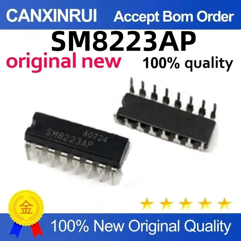 SM8223AP DIP16 package imported double in-line chip, FSK signal decoder, DTMF receiver chip
SM8223AP DIP16 package imported double in-line chip, FSK signal decoder, DTMF receiver chip
