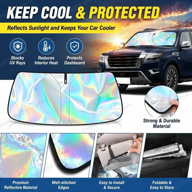 For Nissan Patrol Armada Foldable Windshield Sun Shade UV Protection Reflective Car Interior Accessory Heat Blocking
For Nissan Patrol Armada Foldable Windshield Sun Shade UV Protection Reflective Car Interior Accessory Heat Blocking