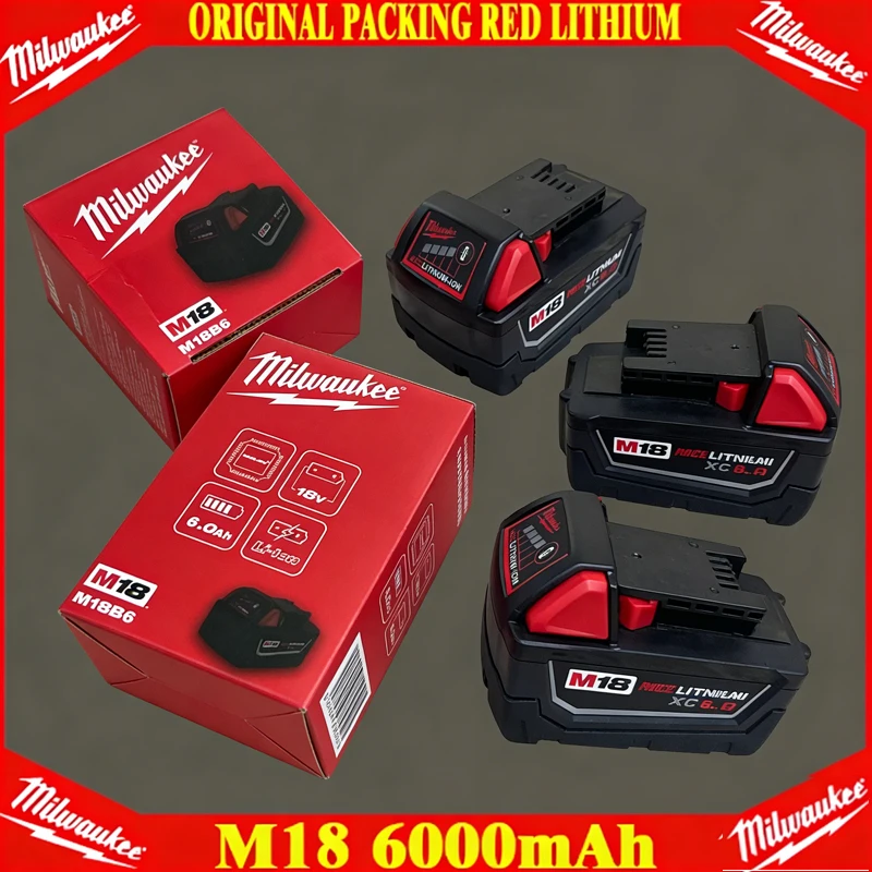 2026 New Milwaukee M18 6.0Ah High Output Battery 18V Lithium-ion Rechargeable for Milwaukee M18 Cordless Power Tools
2026 New Milwaukee M18 6.0Ah High Output Battery 18V Lithium-ion Rechargeable for Milwaukee M18 Cordless Power Tools