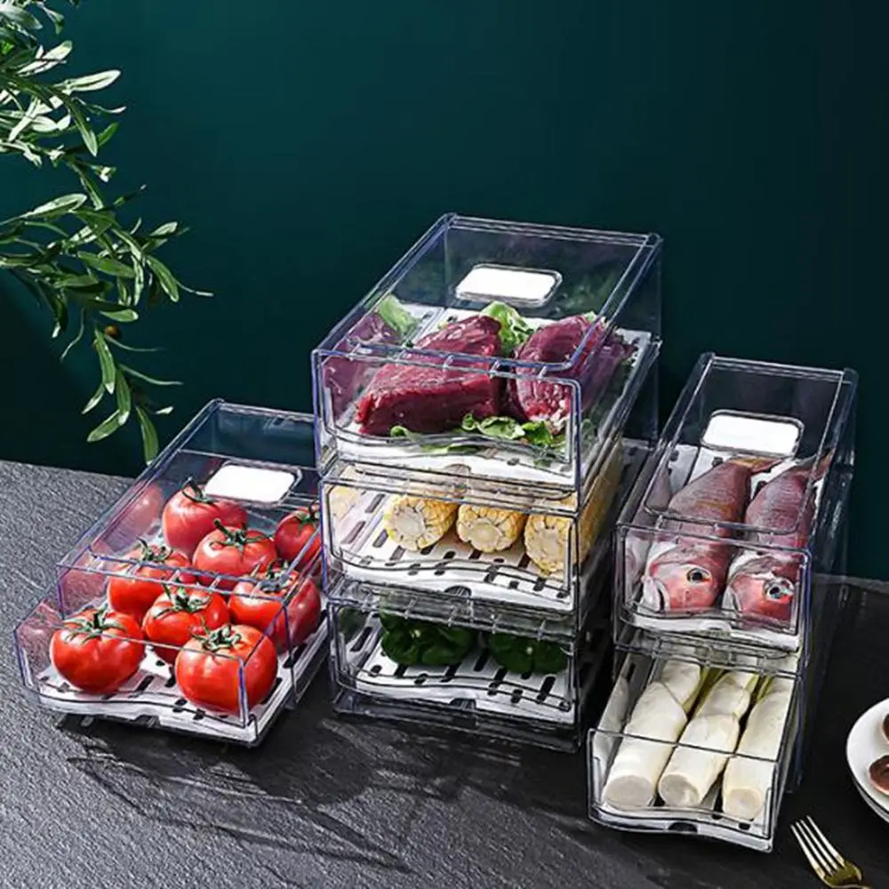Plastic Drawer-type Fresh-keeping Box Large Capacity Stackable Refrigerator Storage Box Transparent Dust-Proof
Plastic Drawer-type Fresh-keeping Box Large Capacity Stackable Refrigerator Storage Box Transparent Dust-Proof