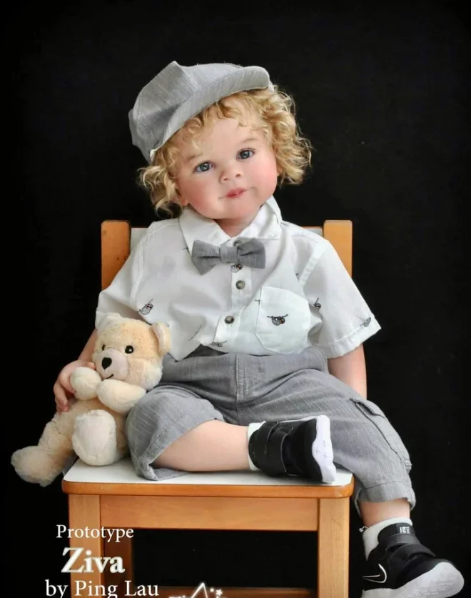 EGO Ziva Toddler Reborn Vinyl Doll by Ping Lau 30" Curly Hair Already Details Painted Finished
EGO Ziva Toddler Reborn Vinyl Doll by Ping Lau 30" Curly Hair Already Details Painted Finished
