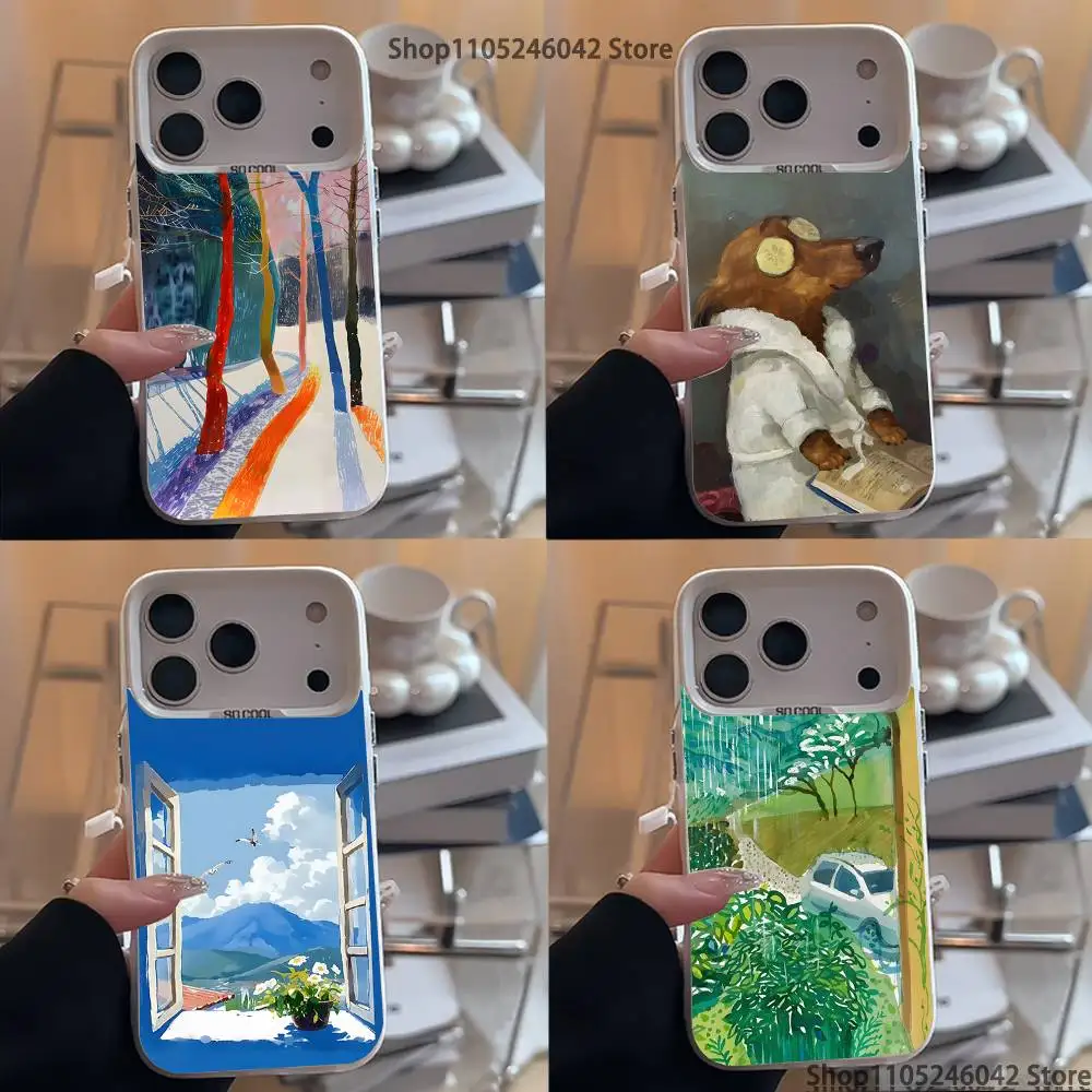 Art Paintings Of D-David H-Hockney For iPhone 17,16,15,14,13,12,11,Mini,Pro,E,SE4,XS,MAX White Shockproof Candy Matte Cover
Art Paintings Of D-David H-Hockney For iPhone 17,16,15,14,13,12,11,Mini,Pro,E,SE4,XS,MAX White Shockproof Candy Matte Cover