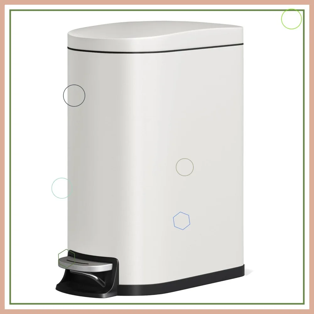 50L Stainless Steel Step-On Trash Can, Slim Kitchen Garbage Bin with Soft Close Lid & Inner Bucket, Rustproof
50L Stainless Steel Step-On Trash Can, Slim Kitchen Garbage Bin with Soft Close Lid & Inner Bucket, Rustproof