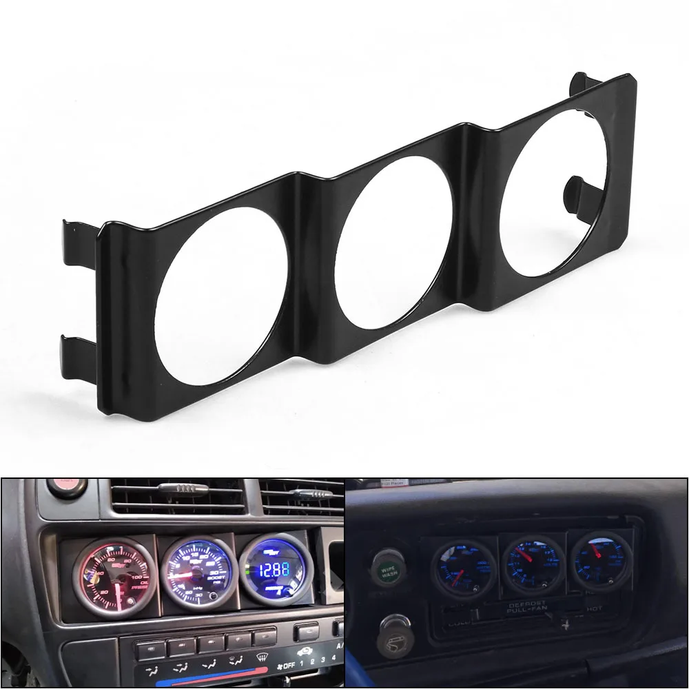 Triple 52mm x 3 Gauge Holder Pod Panel - Standard Stereo Radio Slot Single Din Universal
Triple 52mm x 3 Gauge Holder Pod Panel - Standard Stereo Radio Slot Single Din Universal