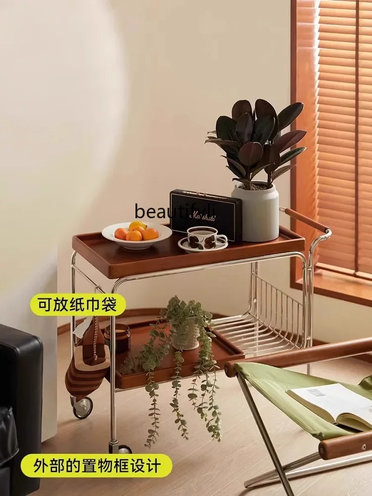 xzRetro trolley solid wood sofa side few medieval Japanese movable tea cart living room side cabinet
xzRetro trolley solid wood sofa side few medieval Japanese movable tea cart living room side cabinet