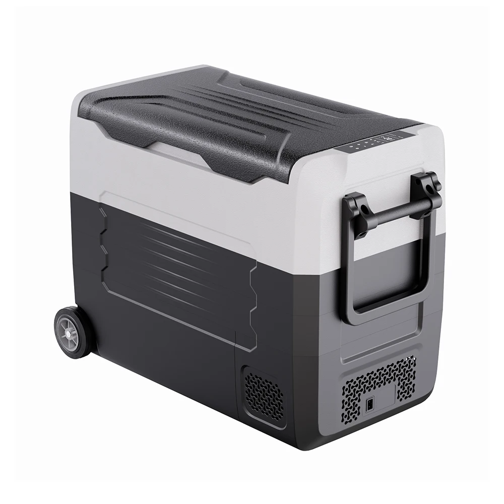 Customizable 50L Compressor Car Refrigerator DC 12V/24V with Dual Temp with Two Wheels and Sturdy Handles
Customizable 50L Compressor Car Refrigerator DC 12V/24V with Dual Temp with Two Wheels and Sturdy Handles