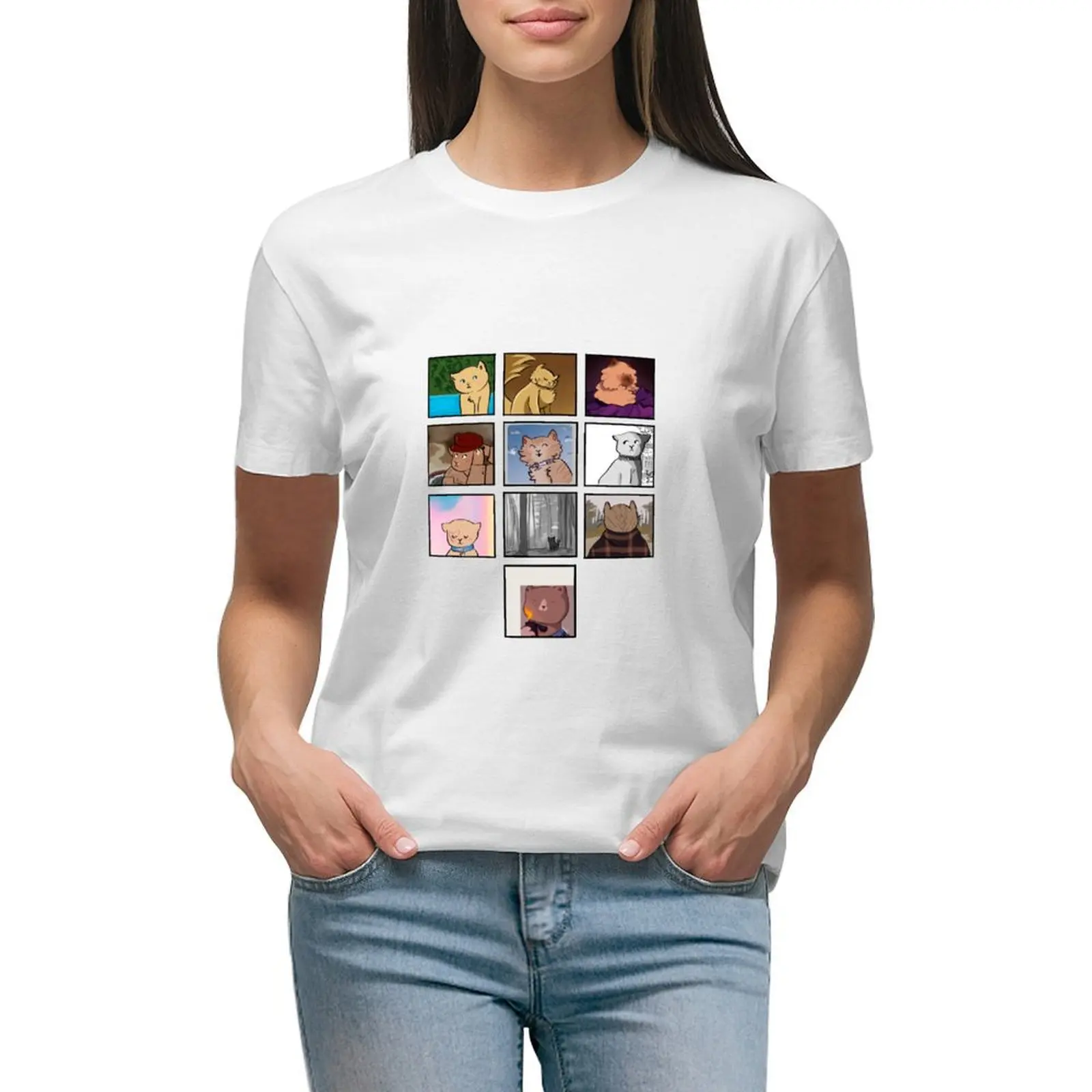 Blonde singer cats (horizontal order8 T-shirt summer top kawaii clothes Women's tops
Blonde singer cats (horizontal order8 T-shirt summer top kawaii clothes Women's tops