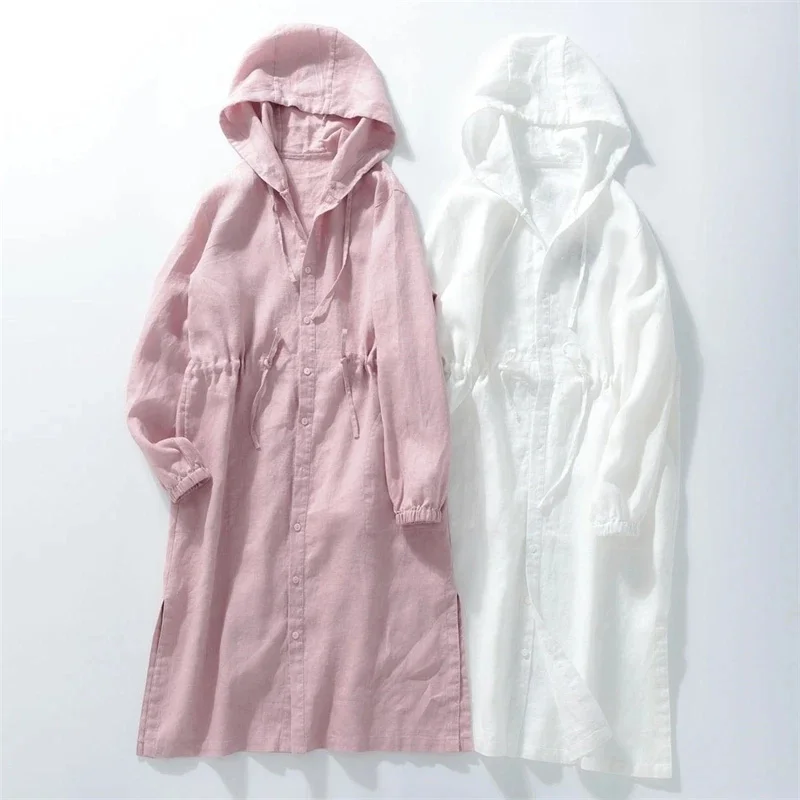 Women's Mid-length Hooded Cardigan Trench Coat,loose Fit Versatile Casual Sun Protection Shirt
Women's Mid-length Hooded Cardigan Trench Coat,loose Fit Versatile Casual Sun Protection Shirt