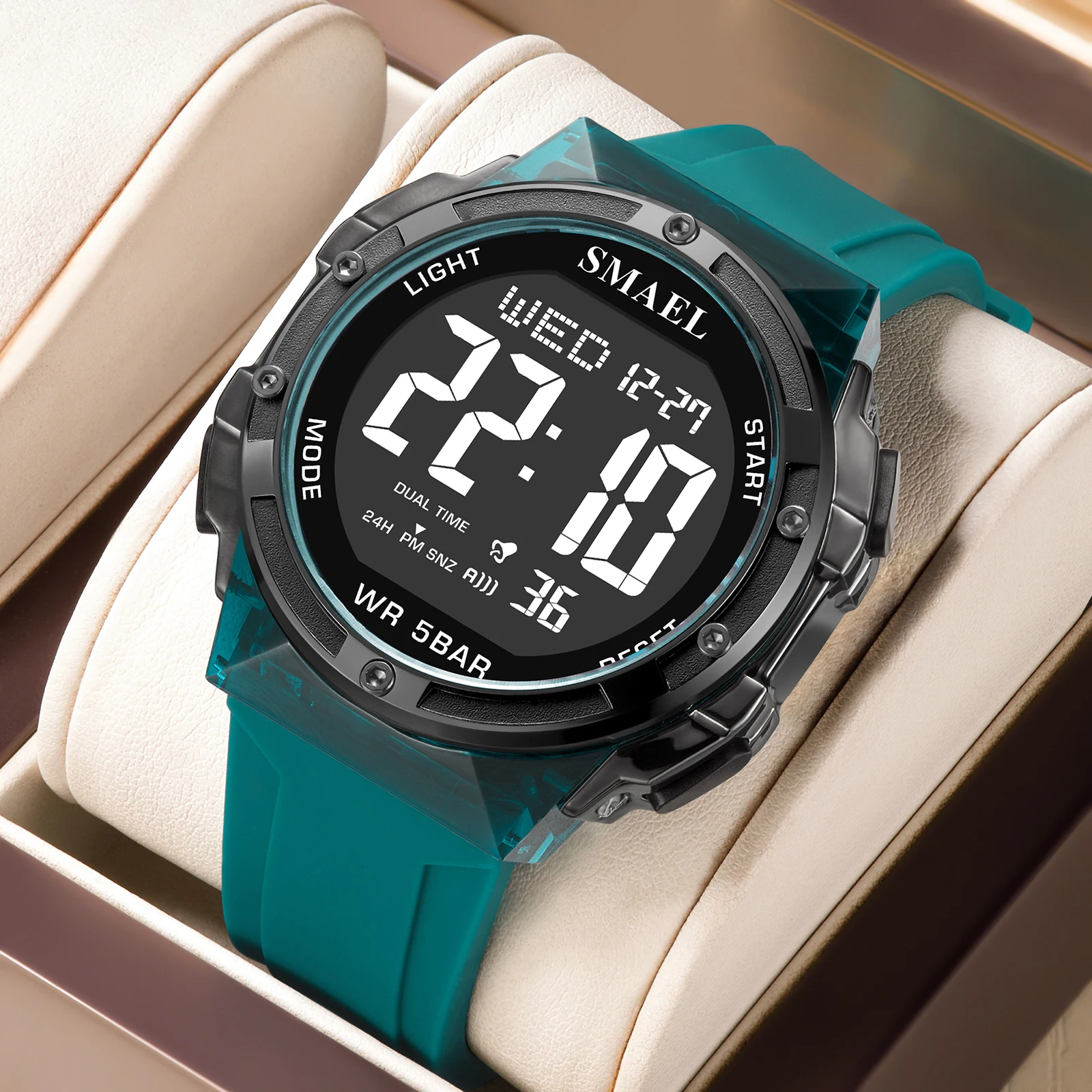 SMAEL Brand Dual Display Digital 8112 50M Waterproof Alarm Clock Luminous Fashion business Quartz Sport WristwatcWatch For Man
SMAEL Brand Dual Display Digital 8112 50M Waterproof Alarm Clock Luminous Fashion business Quartz Sport WristwatcWatch For Man