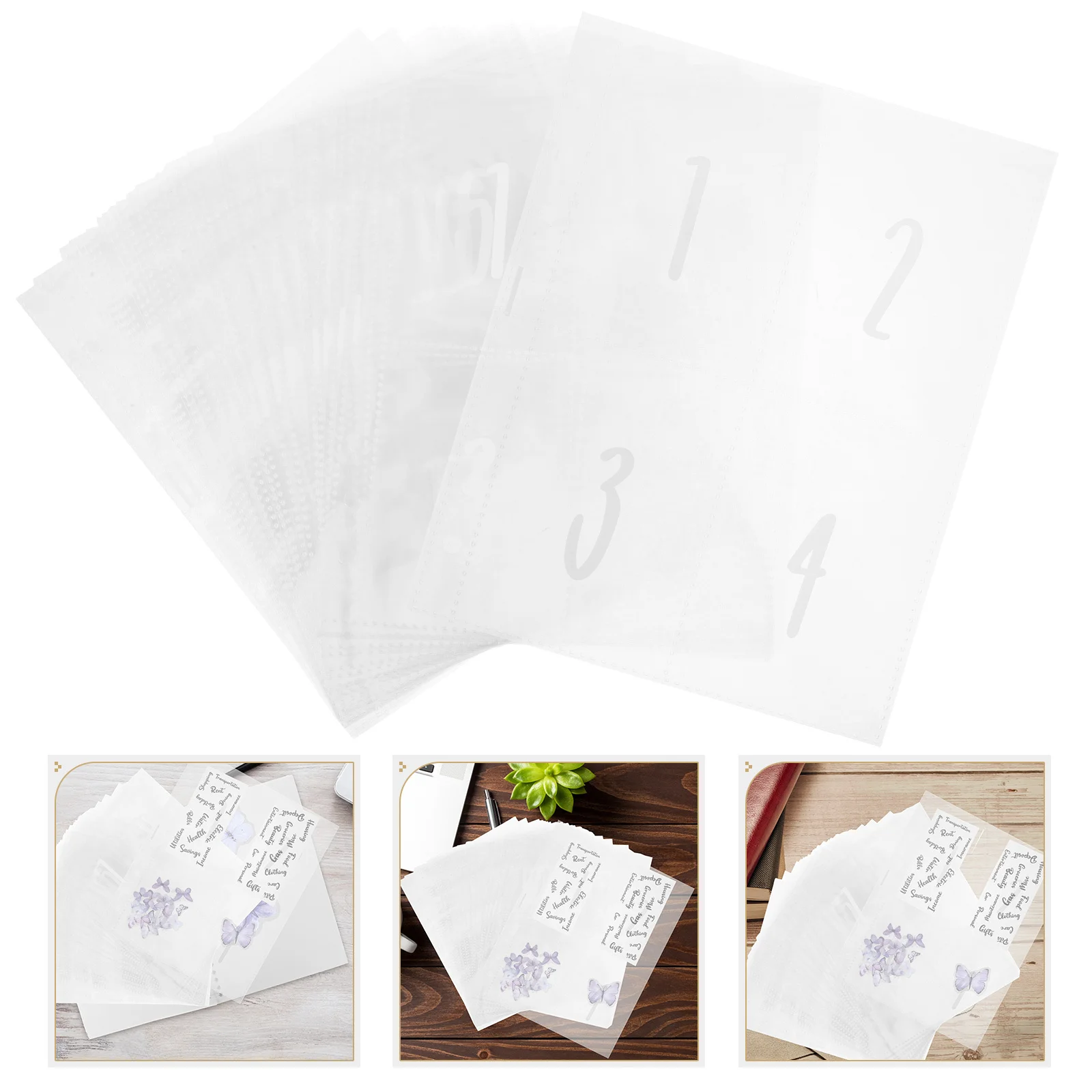 25 Sheets Budget Binder Inserts Portable Loose Leaf PVC Pockets Clear Envelopes Multi-Use Budget Pocket Multi-Use Binder Pocket 
25 Sheets Budget Binder Inserts Portable Loose Leaf PVC Pockets Clear Envelopes Multi-Use Budget Pocket Multi-Use Binder Pocket