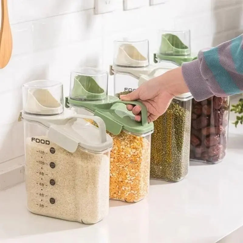 Clear Airtight Food Storage Containers Moistureproof Insect Proof Rice Bucket Food Box Sealed Cereal Plastic Tank
Clear Airtight Food Storage Containers Moistureproof Insect Proof Rice Bucket Food Box Sealed Cereal Plastic Tank
