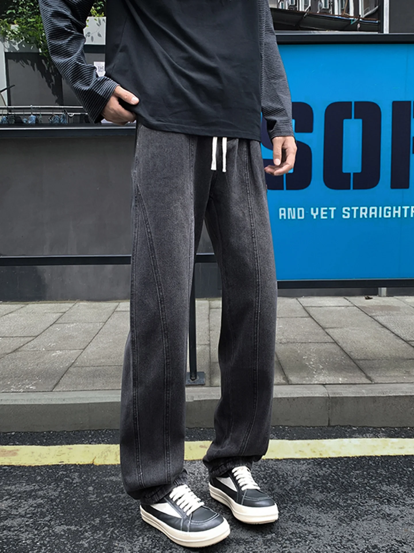 Джинсы Waed Denim мужские осенне-зимние свободные широкие брюки, повседневные прямые брюки, модные джинсы свободного кроя от LPZ
Джинсы Waed Denim мужские осенне-зимние свободные широкие брюки, повседневные прямые брюки, модные джинсы свободного кроя от LPZ