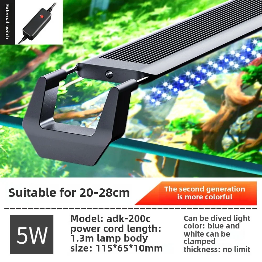 Fish Tank Lighting Lamp, Aluminum, Amphibious, Blue, White Light, LED Aquarium Landscape, 3 Fixed Methods, Fluorescent Fixture
Fish Tank Lighting Lamp, Aluminum, Amphibious, Blue, White Light, LED Aquarium Landscape, 3 Fixed Methods, Fluorescent Fixture
