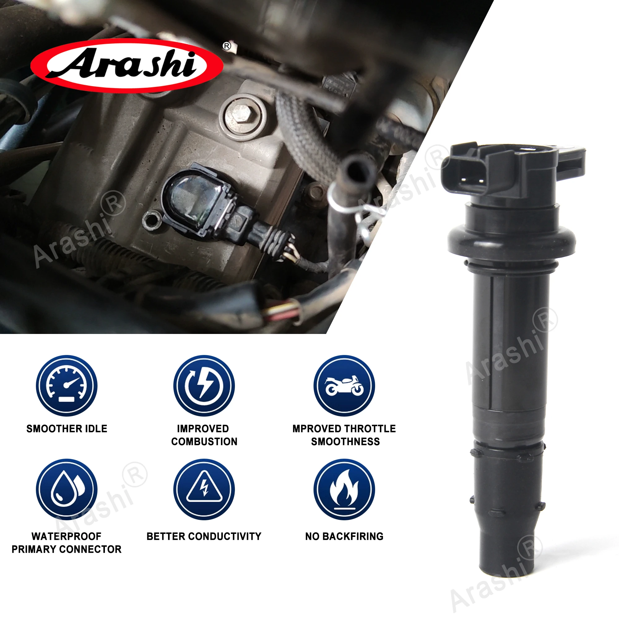 Arashi Ignition Coil For UTV YXE10 Wolverine RMAX2 Limited Edition / YXE85 2019-2024 / YXF10 YXF85 YZF-R7 OE:1WS-82310-00-00
Arashi Ignition Coil For UTV YXE10 Wolverine RMAX2 Limited Edition / YXE85 2019-2024 / YXF10 YXF85 YZF-R7 OE:1WS-82310-00-00