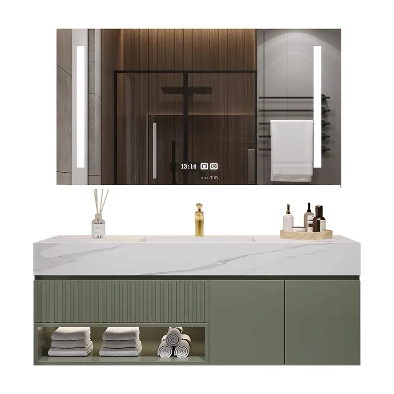 Современный роскошный зеркальный шкаф для ванной комнаты с лампой, высококачественная нано-раковина, европейский плавающий умывальник для ванной комнаты с раковиной
Современный роскошный зеркальный шкаф для ванной комнаты с лампой, высококачественная нано-раковина, европейский плавающий умывальник для ванной комнаты с раковиной