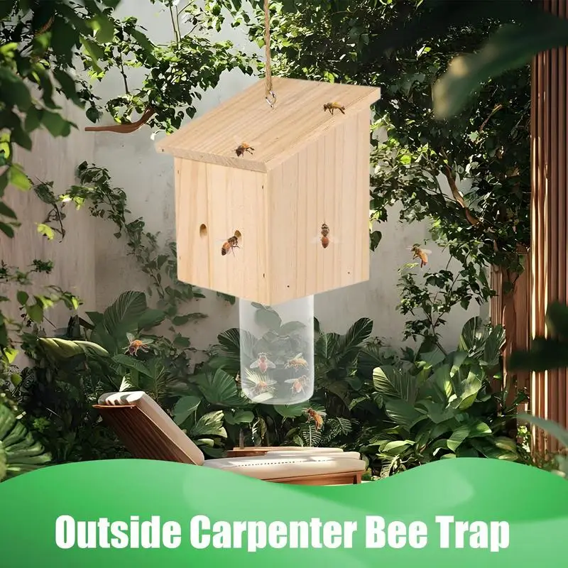 Wood Bee Traps For Outside Nature Hangable Wood Carpenter Bee Traps Outdoor Nature Rustic Catching Device For Outdoor Orchard
Wood Bee Traps For Outside Nature Hangable Wood Carpenter Bee Traps Outdoor Nature Rustic Catching Device For Outdoor Orchard