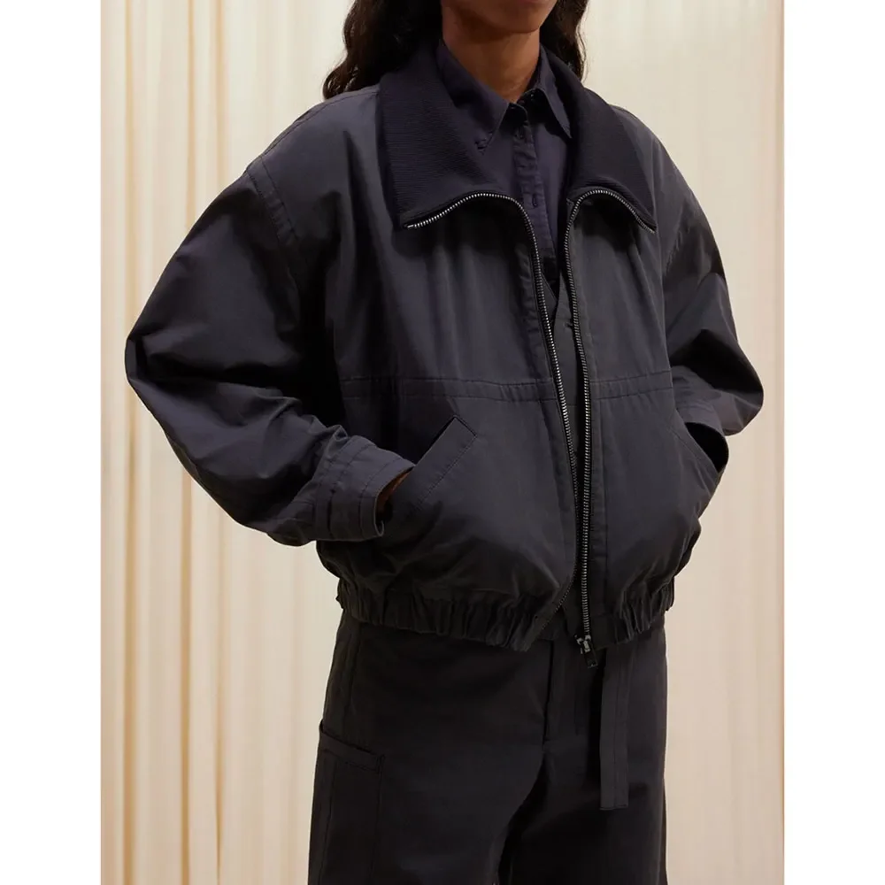 Women's Winter LE* Double Washed Cotton Jacket Short 24ss Autumn New Loose Casual Retro High Collar Zip Jacket
Women's Winter LE* Double Washed Cotton Jacket Short 24ss Autumn New Loose Casual Retro High Collar Zip Jacket