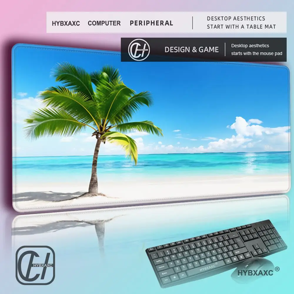 HYBXAXC Summer Beach LargePalm Tree Sunset MousePad Rubber non-slip DeskMat High quality material mat mousepad with lock edge
HYBXAXC Summer Beach LargePalm Tree Sunset MousePad Rubber non-slip DeskMat High quality material mat mousepad with lock edge