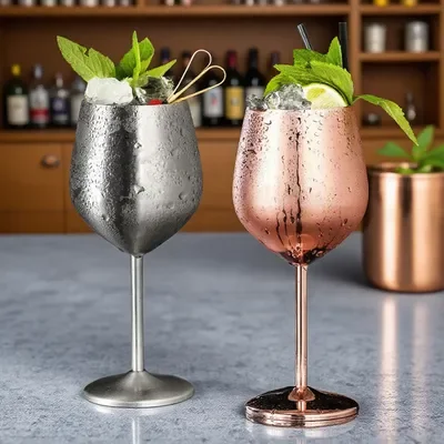 2Pcs Wine Glasses Stainless Steel Metal Wineglass Bar Wine Glass Champagne Cocktail Drinking Cup Charms Party Supplies
2Pcs Wine Glasses Stainless Steel Metal Wineglass Bar Wine Glass Champagne Cocktail Drinking Cup Charms Party Supplies
