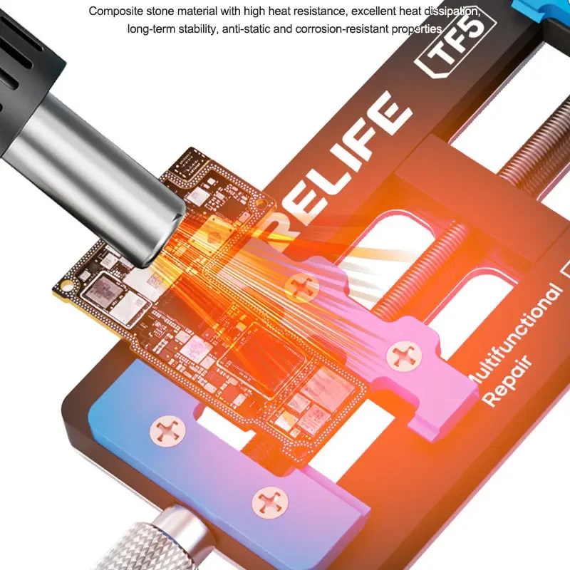 RELIFE TF5 Многофункциональное двухосевое ремонтное приспособление для ремонта зажима различных материнских плат мобильных телефонов, компонентов чипов процессора
RELIFE TF5 Многофункциональное двухосевое ремонтное приспособление для ремонта зажима различных материнских плат мобильных телефонов, компонентов чипов процессора