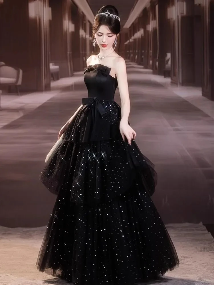 Black Dress Spring Summer Temperament Solid Color Bow Chest Wrap Sleeveless A-line Skirt Slim Women's Clothing Party Dresses
Black Dress Spring Summer Temperament Solid Color Bow Chest Wrap Sleeveless A-line Skirt Slim Women's Clothing Party Dresses