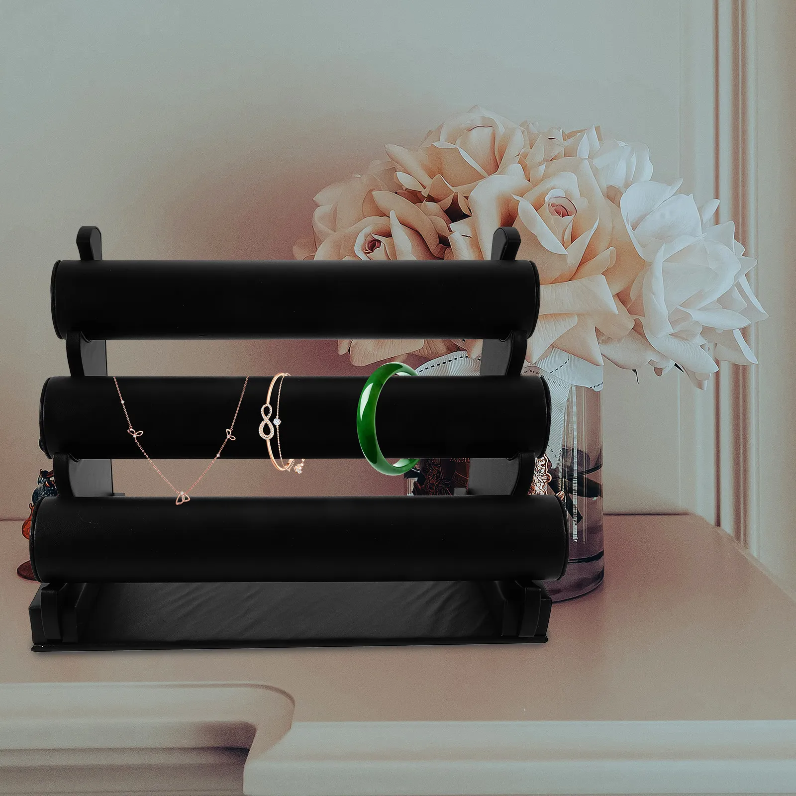 Bracelet Display Stand Detachable 3 Tier Bracelet Bangle Organizer Watch Holder Hair Tie Rack Jewelry Storage Showcase
Bracelet Display Stand Detachable 3 Tier Bracelet Bangle Organizer Watch Holder Hair Tie Rack Jewelry Storage Showcase