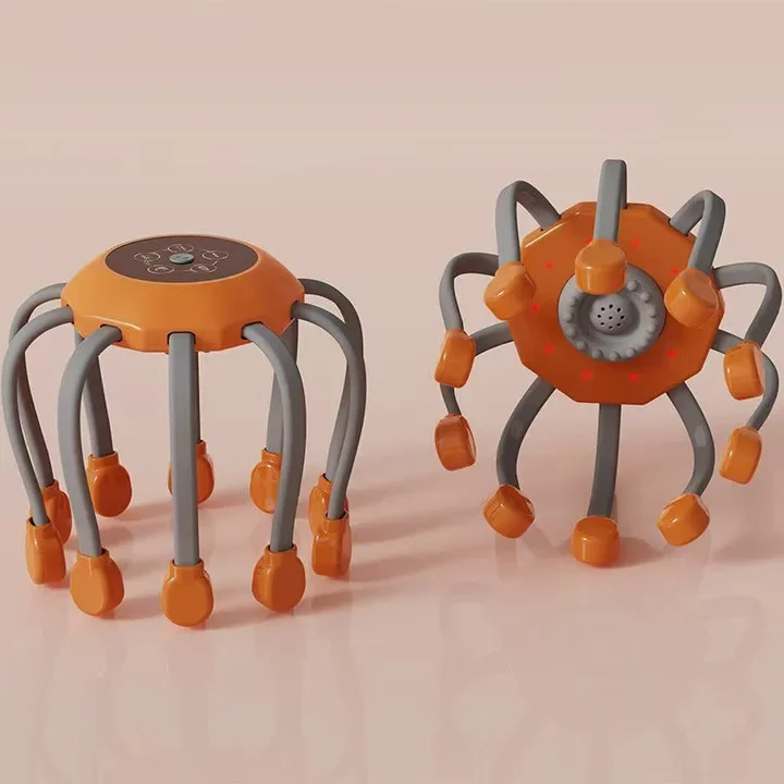 360 Degree Tms Vibrating 10 Silicone Finger Stress Relief Electric Head Massage Machine Octopus Head Smart Scalp Massager manufa
360 Degree Tms Vibrating 10 Silicone Finger Stress Relief Electric Head Massage Machine Octopus Head Smart Scalp Massager manufa