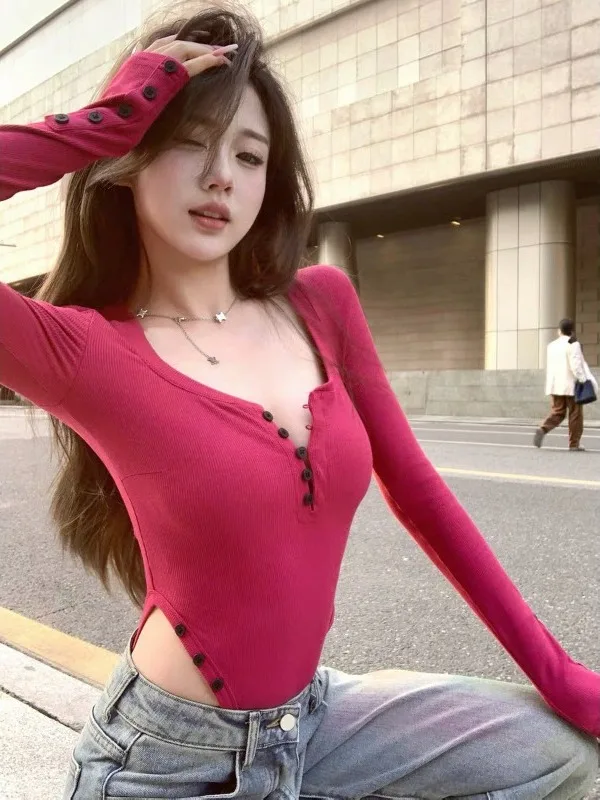 Ultra-Pale Pink Long-Sleeve One-Piece Sexy T-Shirt High-Slit Jazz Dance Suit Nicole Rose Brand Women's Fashion Autumn Collection
Ultra-Pale Pink Long-Sleeve One-Piece Sexy T-Shirt High-Slit Jazz Dance Suit Nicole Rose Brand Women's Fashion Autumn Collection