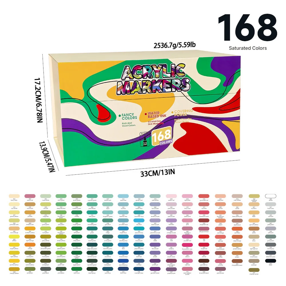 12-168Colors Acrylic Markers Dual Brush Tips Fabric Rock Painting Pen Stone Ceramic Glass Canvas Wood Art Pens
12-168Colors Acrylic Markers Dual Brush Tips Fabric Rock Painting Pen Stone Ceramic Glass Canvas Wood Art Pens