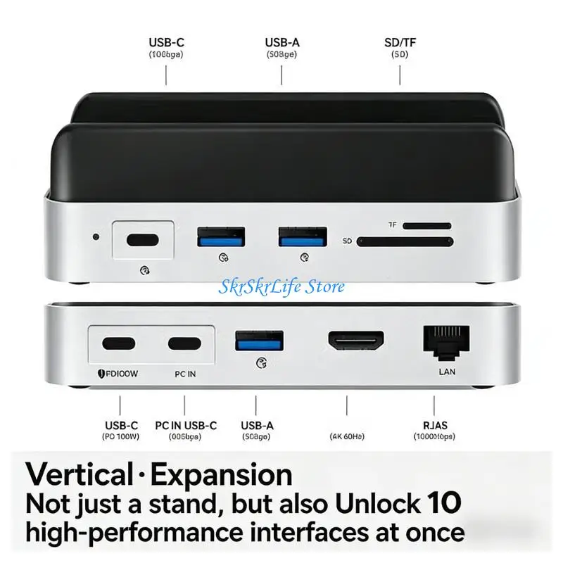 E65E High Capacity Data Hubs Docking for Mini 8TB SSD Storage 4K HDTV 60Hz Ethernet Port Card Readers and PD100W Charging
E65E High Capacity Data Hubs Docking for Mini 8TB SSD Storage 4K HDTV 60Hz Ethernet Port Card Readers and PD100W Charging