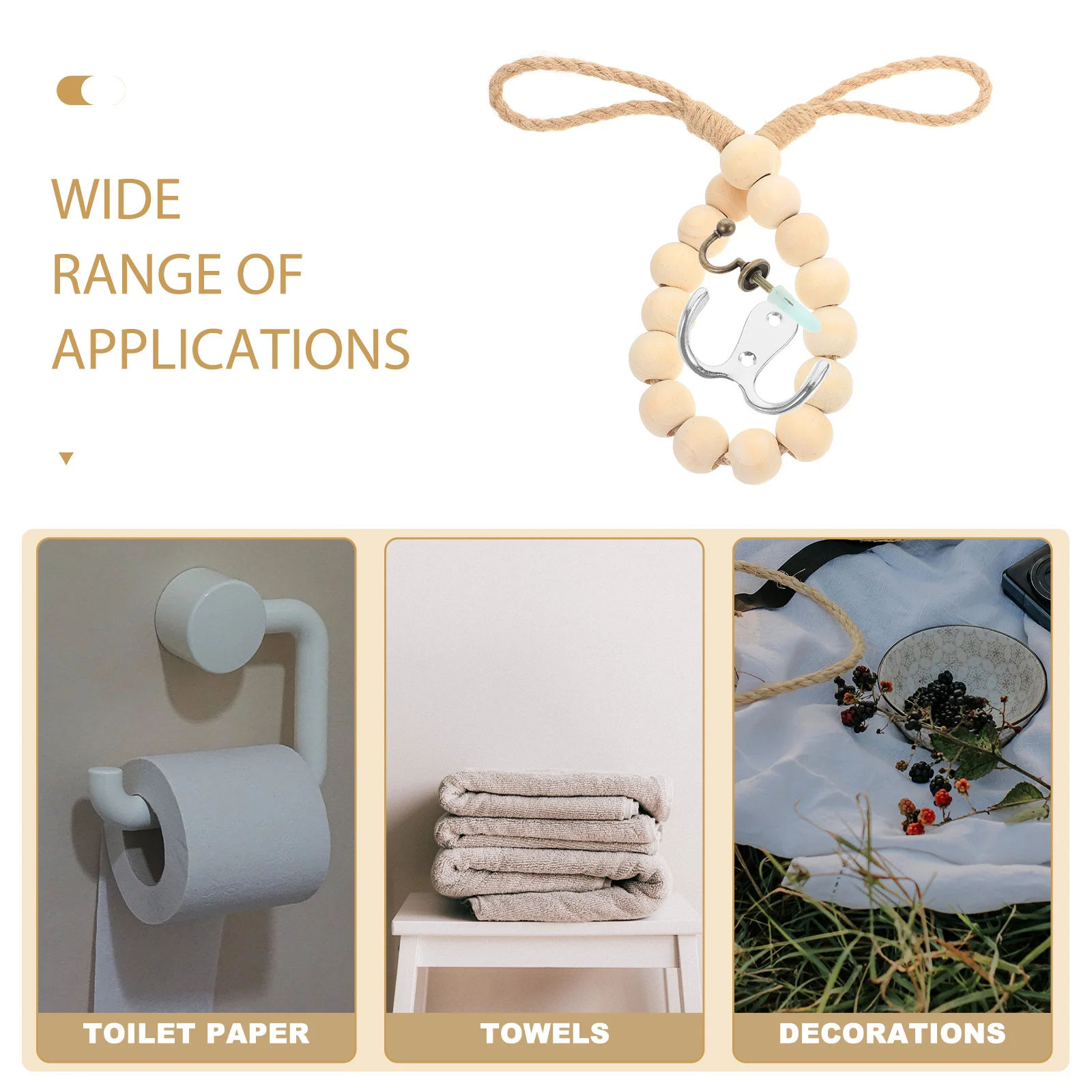 1 Set Of Wooden Bead Toilet Paper Holder Ring For Bathroom Kitchen Wall Mount Hand Towel Organizer Storage Rack Towel Hanger
1 Set Of Wooden Bead Toilet Paper Holder Ring For Bathroom Kitchen Wall Mount Hand Towel Organizer Storage Rack Towel Hanger