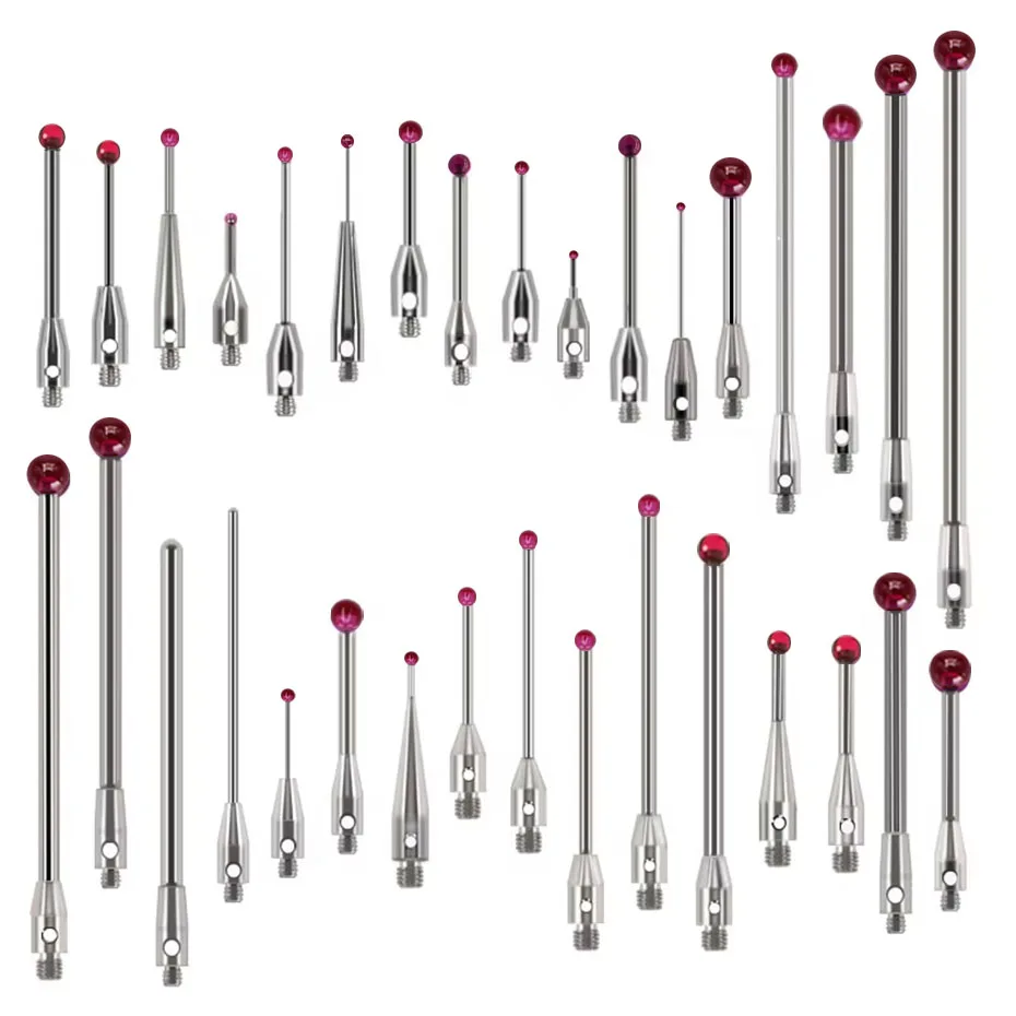 Three coordinate measuring needle Renishaw probe Three dimensional measuring needle Ruby ball head 0.5/1.0 probe M2M3
Three coordinate measuring needle Renishaw probe Three dimensional measuring needle Ruby ball head 0.5/1.0 probe M2M3