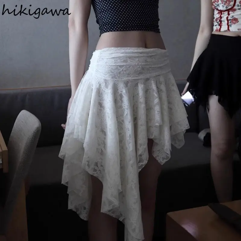 Y2k Skirts Women's Lace Irregular Saia High Waist A-line Korean Jupe 2025 Faldas Mujer De Moda Fashion Summer Sexy Mini Skirt
Y2k Skirts Women's Lace Irregular Saia High Waist A-line Korean Jupe 2025 Faldas Mujer De Moda Fashion Summer Sexy Mini Skirt