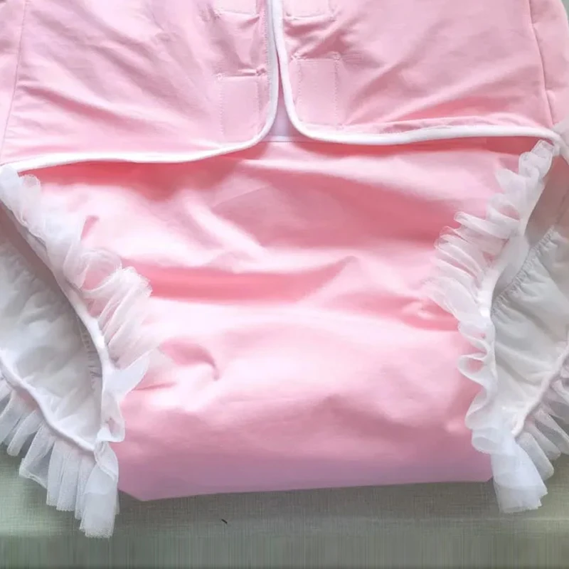 Pink Ruffle Edge Velcro Waist ABDL Diaper Cover Adult Clip Cotton Leak Proof Cloth Diapers Nappy Briefs Sissy Cosplay Bloomers
Pink Ruffle Edge Velcro Waist ABDL Diaper Cover Adult Clip Cotton Leak Proof Cloth Diapers Nappy Briefs Sissy Cosplay Bloomers