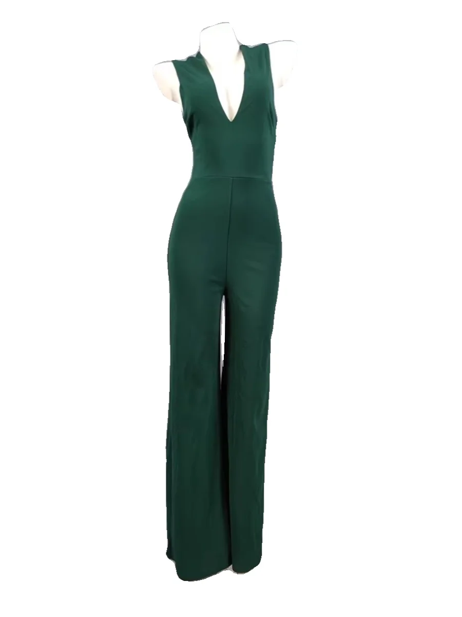Fashionable High-Waist Cross Back Sexy Deep V Long Pants One-Piece Elegant Slimming High-Rise Versatile Polyester Fabric
Fashionable High-Waist Cross Back Sexy Deep V Long Pants One-Piece Elegant Slimming High-Rise Versatile Polyester Fabric