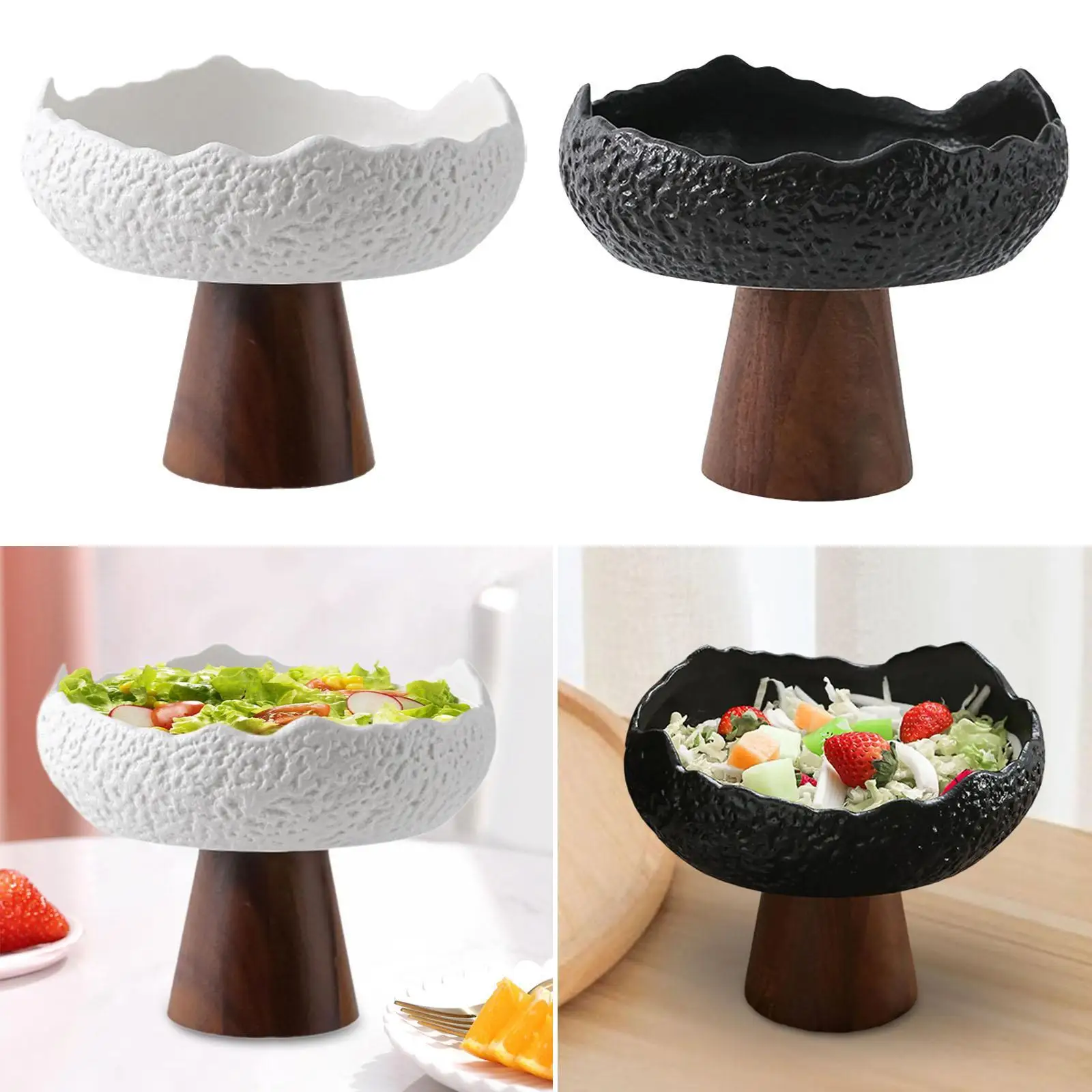 Ceramic Dessert Plate Serving Bowl Decorative Dinnerware Multipurpose Appetizer Plate Wooden Base for Snack Restaurant Fruit
Ceramic Dessert Plate Serving Bowl Decorative Dinnerware Multipurpose Appetizer Plate Wooden Base for Snack Restaurant Fruit