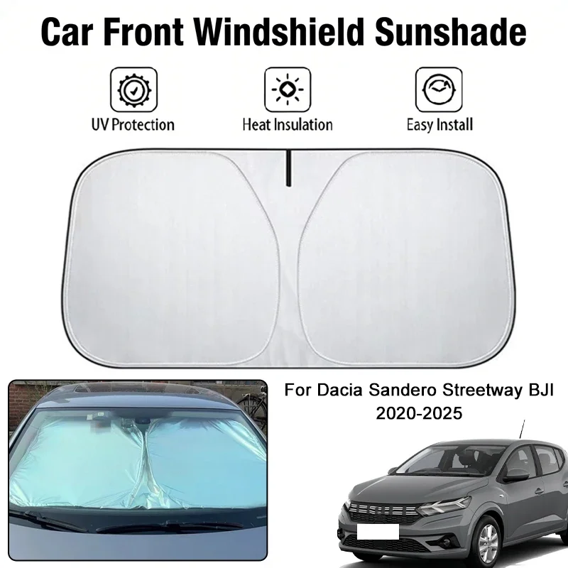 Foldable Car Windshield Sun Shade UV Block Heat Insulation For Dacia Sandero Streetway BJI 2020-2025 Interior Protection Parts
Foldable Car Windshield Sun Shade UV Block Heat Insulation For Dacia Sandero Streetway BJI 2020-2025 Interior Protection Parts