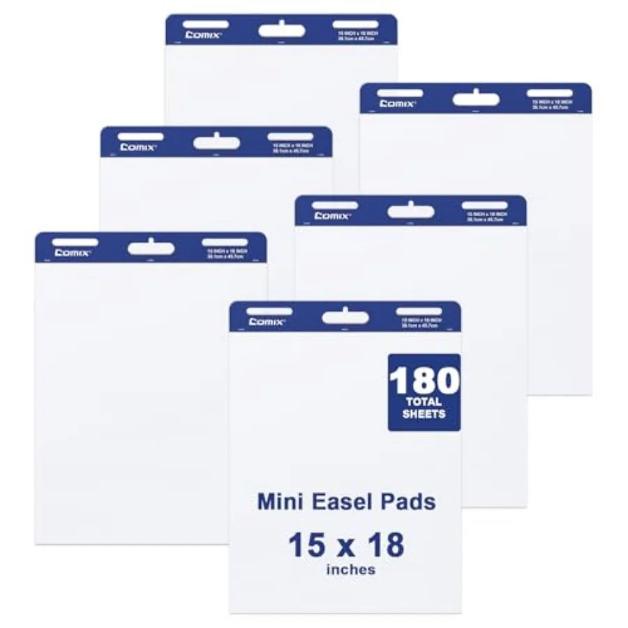 Mini Size Sticky Easel Pad 15 x 18 Inches Flip Chart Paper for Teachers Anchor Chart Paper for Office 30 Sheets/Pad 6 Pads/Pack
Mini Size Sticky Easel Pad 15 x 18 Inches Flip Chart Paper for Teachers Anchor Chart Paper for Office 30 Sheets/Pad 6 Pads/Pack