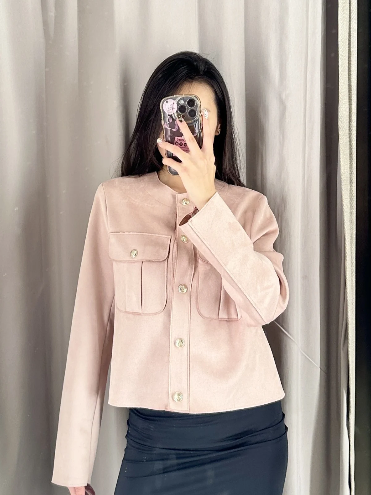 WMXZ Autumn New Women's Versatile Faux Velvet Texture irt Jaet ort Outerwear Commute Sle round Ne Warmth Ladies
WMXZ Autumn New Women's Versatile Faux Velvet Texture irt Jaet ort Outerwear Commute Sle round Ne Warmth Ladies