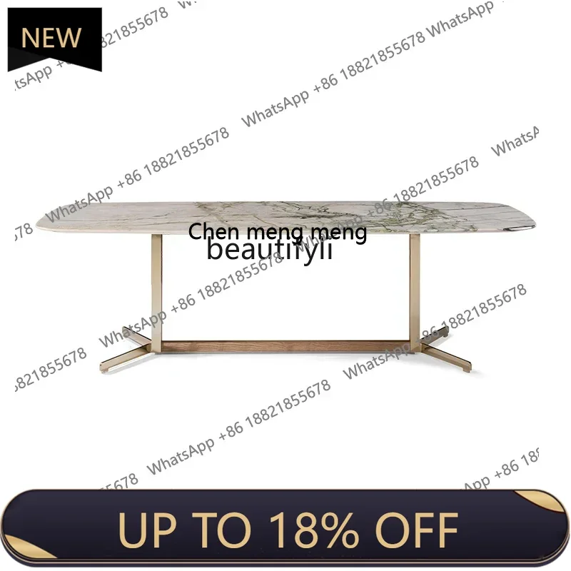 P178 Italian Minimalist Natural Marble Dining-Table Home Modern Light Luxury Dining Table Rectangular
P178 Italian Minimalist Natural Marble Dining-Table Home Modern Light Luxury Dining Table Rectangular