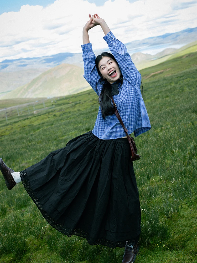 Miu Sle Long Sve Pure Cotton Plaid irt Women's Early Autumn Japanese Artistic Blue id Top Ciwalk Open Cardigan
Miu Sle Long Sve Pure Cotton Plaid irt Women's Early Autumn Japanese Artistic Blue id Top Ciwalk Open Cardigan