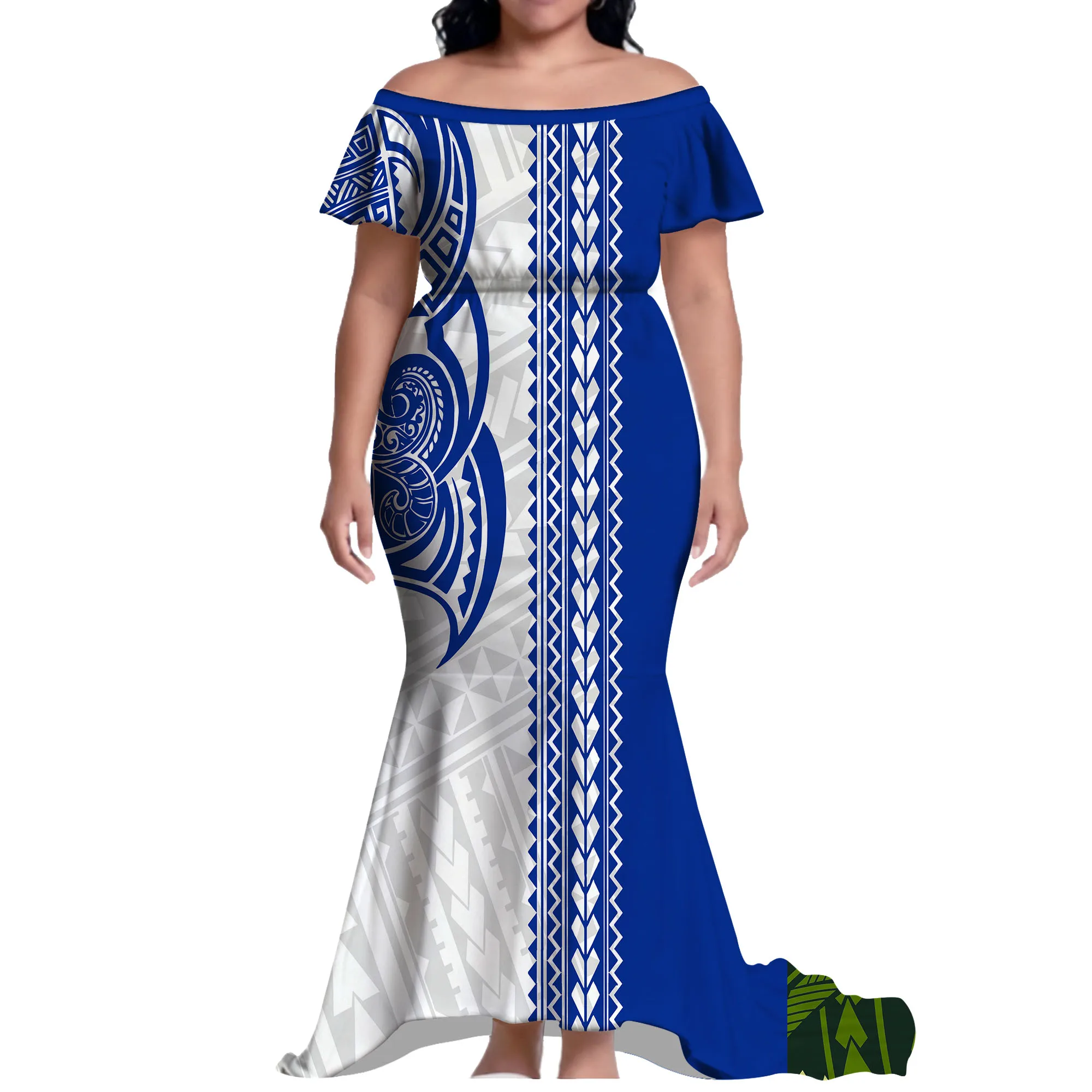Polynesian Custom-Made Women'S Dress Evening Gown Lotus Leaf Lace Collar Lantern Sleeves Long And Fitted Puletasi Suit Dress
Polynesian Custom-Made Women'S Dress Evening Gown Lotus Leaf Lace Collar Lantern Sleeves Long And Fitted Puletasi Suit Dress